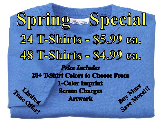Screen Printed T-Shirt Special